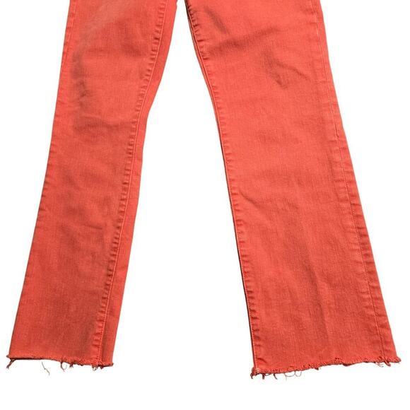 Mother The Swooner Rascal Ankle Fray in Flame Scarlett Size: 28 - Picture 3 of 9